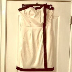 White and black dress